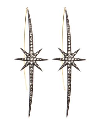 Tynde og lange stjerne øreringe